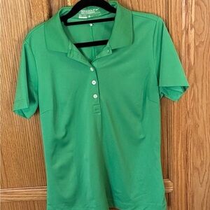 Nike Golf Dri-Fit Green Polo Shirt Medium